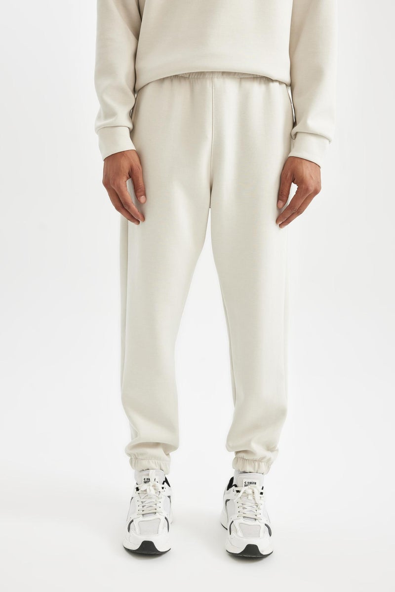 DeFacto Beige Man DeFactoFit Standard Fit Sports Jogger Sweatpants Casual - Image 4